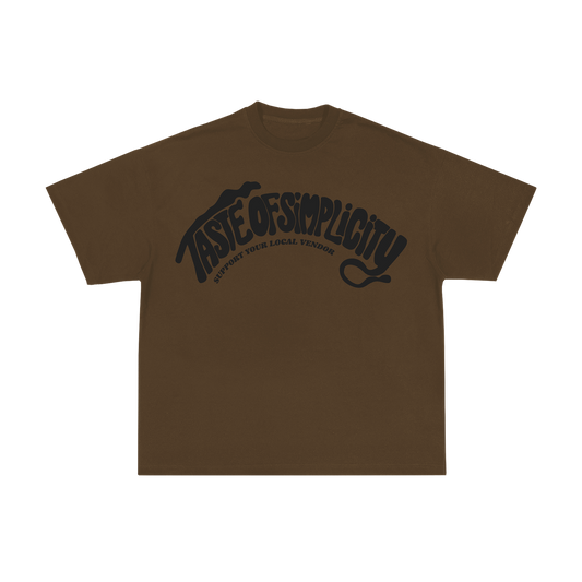 'SIMPLICITY' Brown Basic Tee
