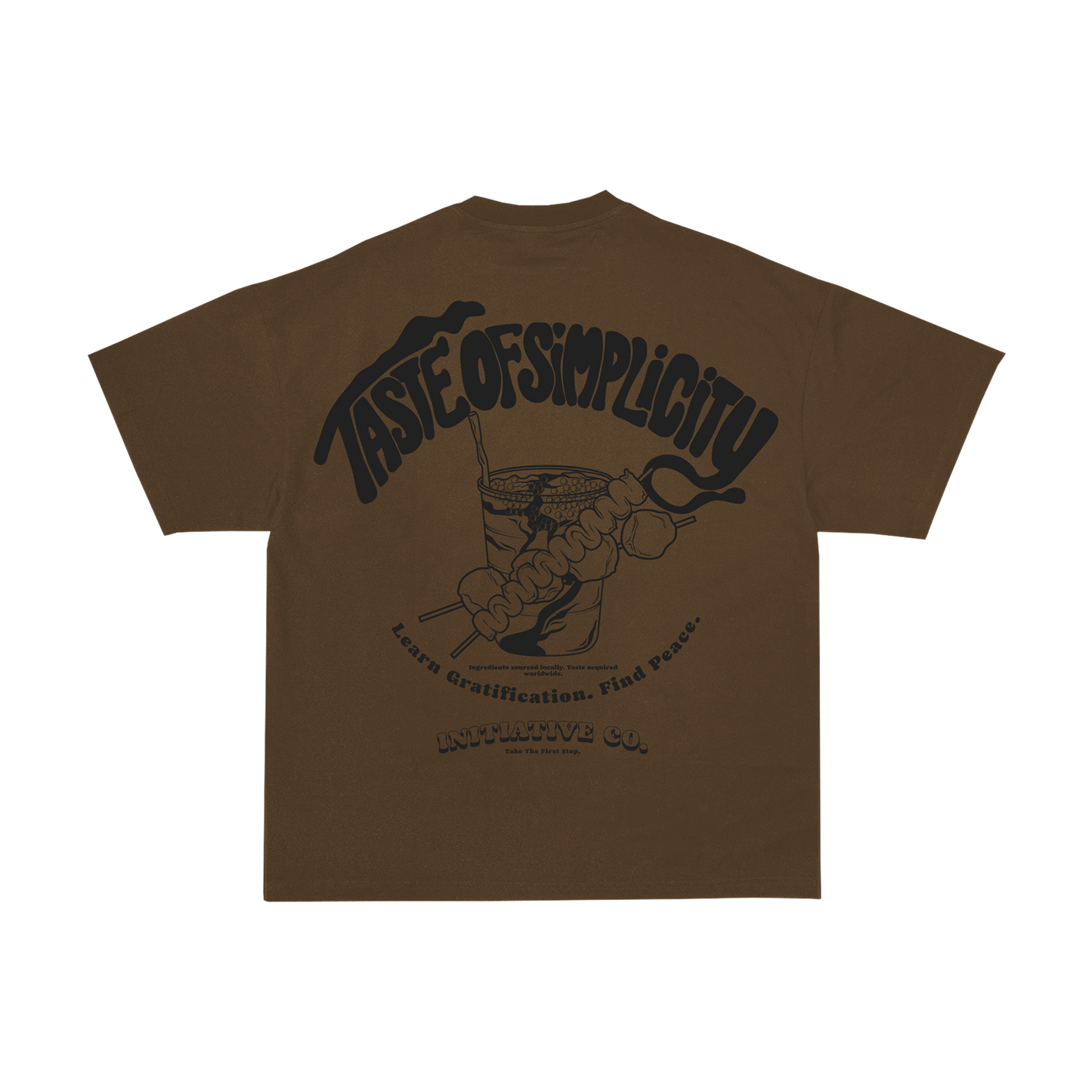 'SIMPLICITY' Brown Basic Tee
