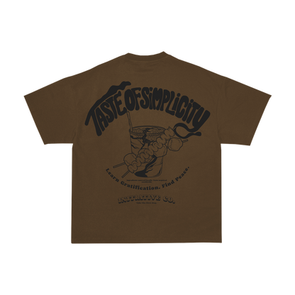 'SIMPLICITY' Brown Basic Tee