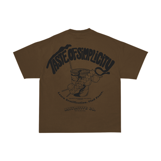 'SIMPLICITY' Brown Basic Tee