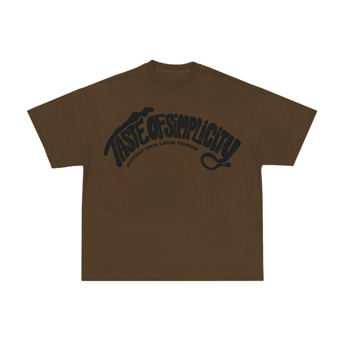 'SIMPLICITY' Brown Basic Tee