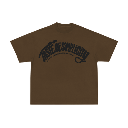 'SIMPLICITY' Brown Basic Tee